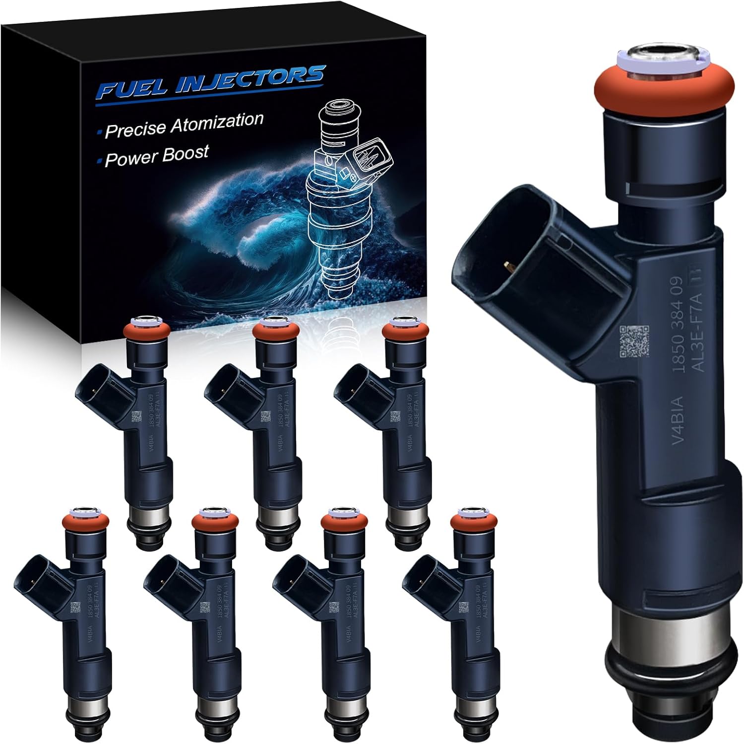 Upgraded Fuel Injectors Fits For:-Ford F150 2011-2014 F250 Super Duty 2011-2015 F350 Super Duty 2011-2015 6.2L V8, OE Replacement# FJ1166 AL3E-F7A AL3Z9F593B F87Z9F593FA (set of 8)