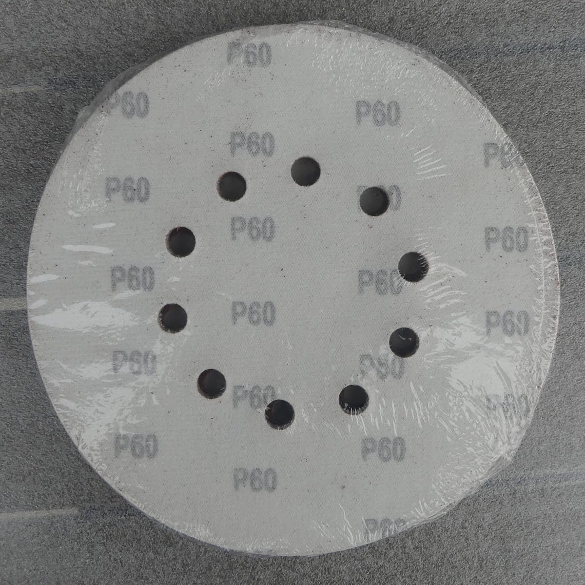 25 unidades de discos abrasivos de 225 mm de diámetro, con 10 agujeros, grano P60, lijadora excéntrica de cuello largo, lijadora de Bohrfux