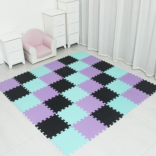Miniatura 2 de MQIAOHAM 104108111 - Alfombra de juego entrelazada de espuma EVA suave para niños, rompecabezas, para gimnasio, área de juegos, ejercicio y yoga,