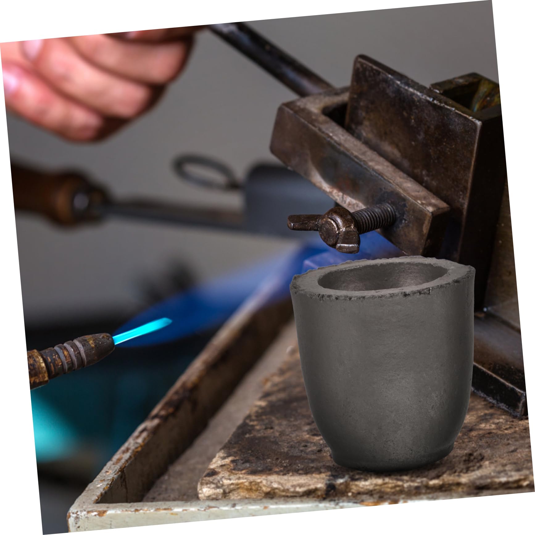 Uonlytech 4 Pièces Moule à Graphite pour Fusion de Métaux Moule à Graphite pour Cuivre de Haute Résistance Stabilité Thermique