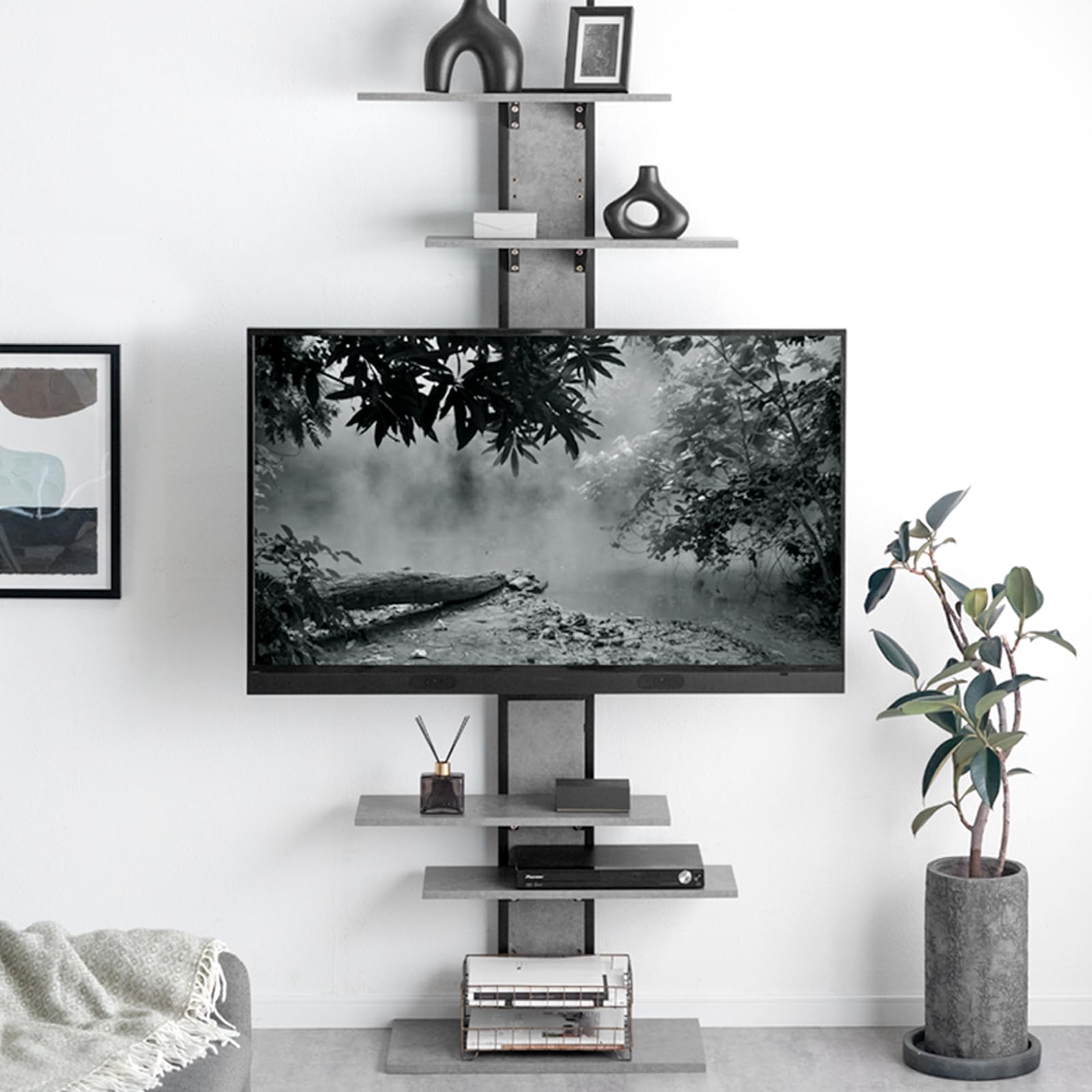 Amazon | タンスのゲン テレビスタンド 壁寄せ 突っ張り式【実用新案 