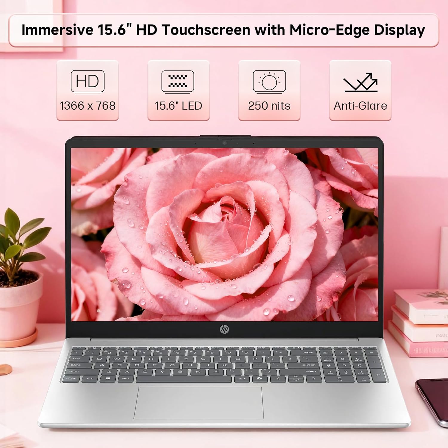 HP Touchscreen Laptop, Intel i3-1315U Processor(Up to 4.5 GHz), 16 GB RAM, 512 GB SSD, 15.6" 250 nits Anti-Glare Display, Intel UHD Graphics, Long Battery Life, Windows 11 Pro,Pack of 25 - Image 3