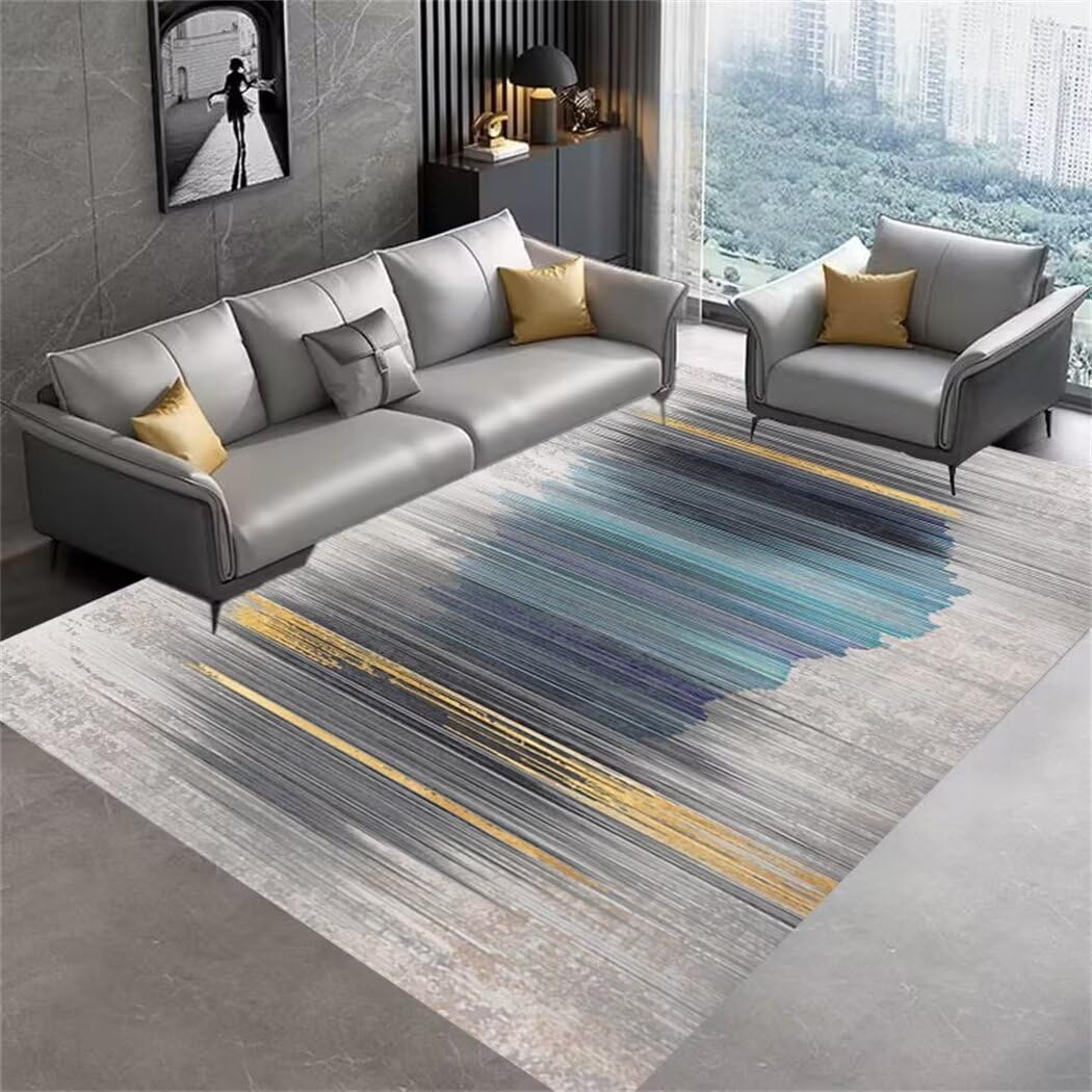 Alfombra moderna lavable gris de 80x160 cm que no resbala para pasillos con mucho transito