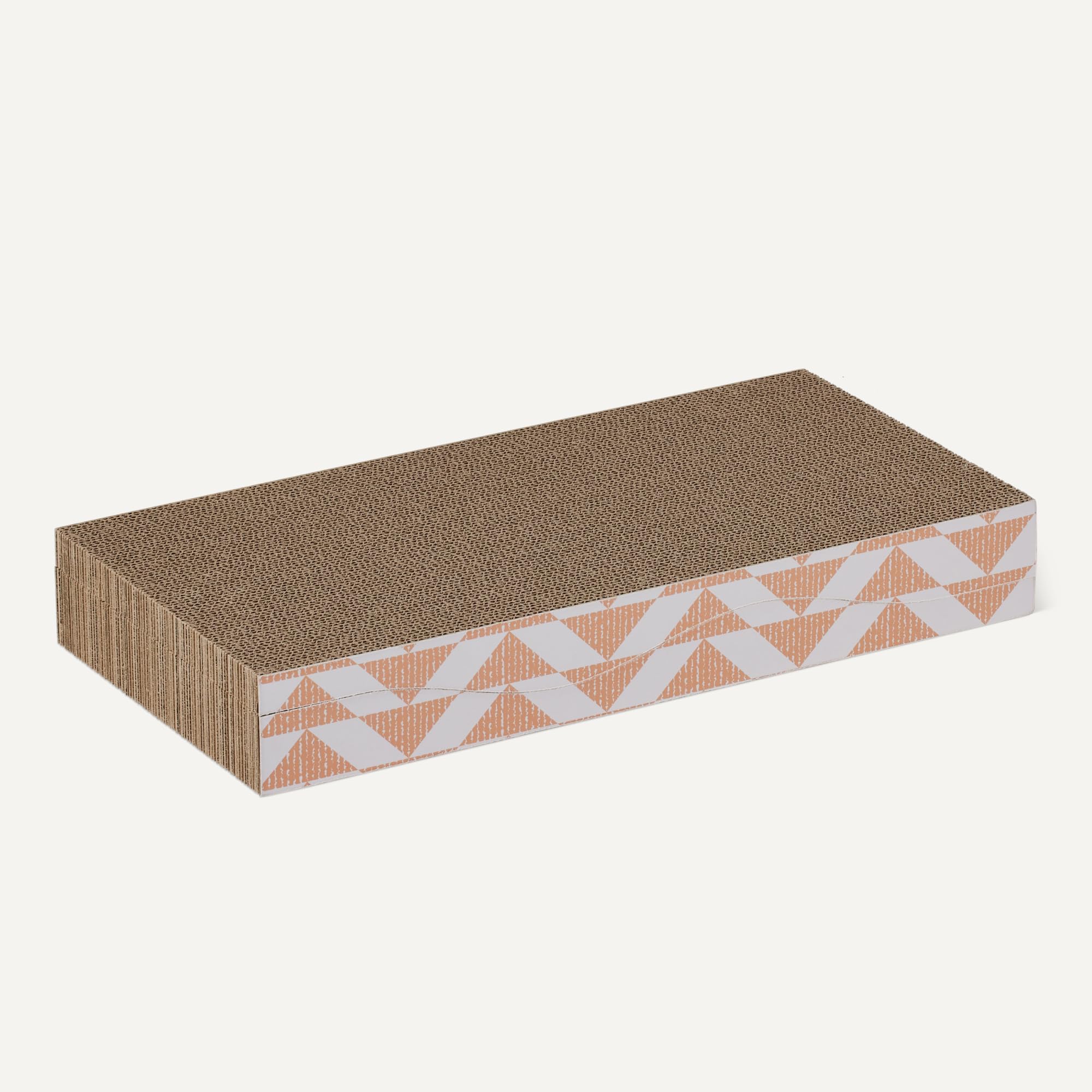 Amazon Basics Meble z drapakiem dla kota, mata do drapania dla kotów domowych z kocimiętką, jednowarstwowa z zakrzywieniem, 41,9cm x 20,6cm x 4,1cm, 2 sztuki