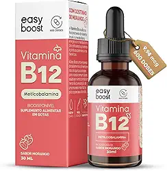 Vitamina B12 Drops Metilcobalamina 414% Vegan Easy Boost 30ml