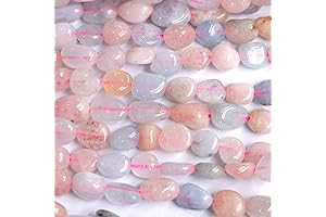 6-8mm AAA Quality Uncut Raw Natural Morganite Rondelle Chips Nuggets Gemstone Beads