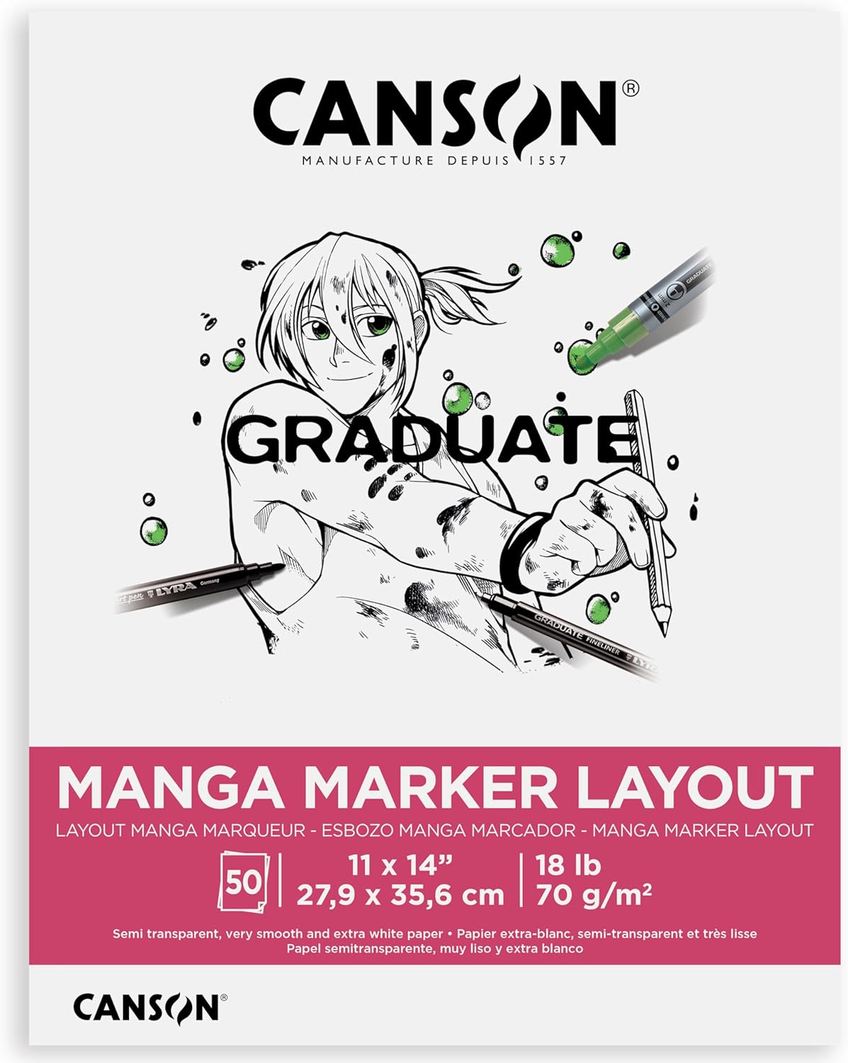 Canson Graduate Paper Pad, White