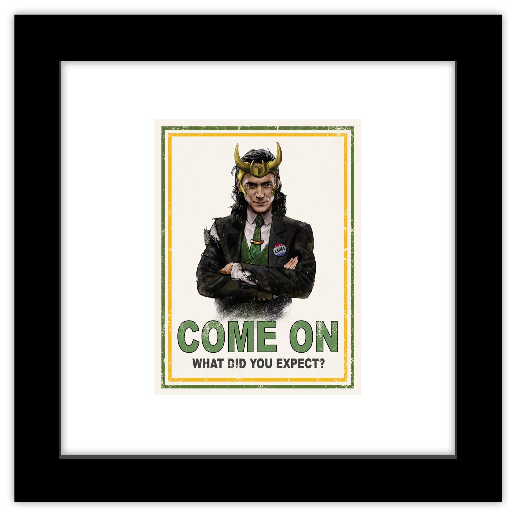 Poster Marvel Loki mural encadré noir 30,5 cm Gallery Pops What Did You Expect