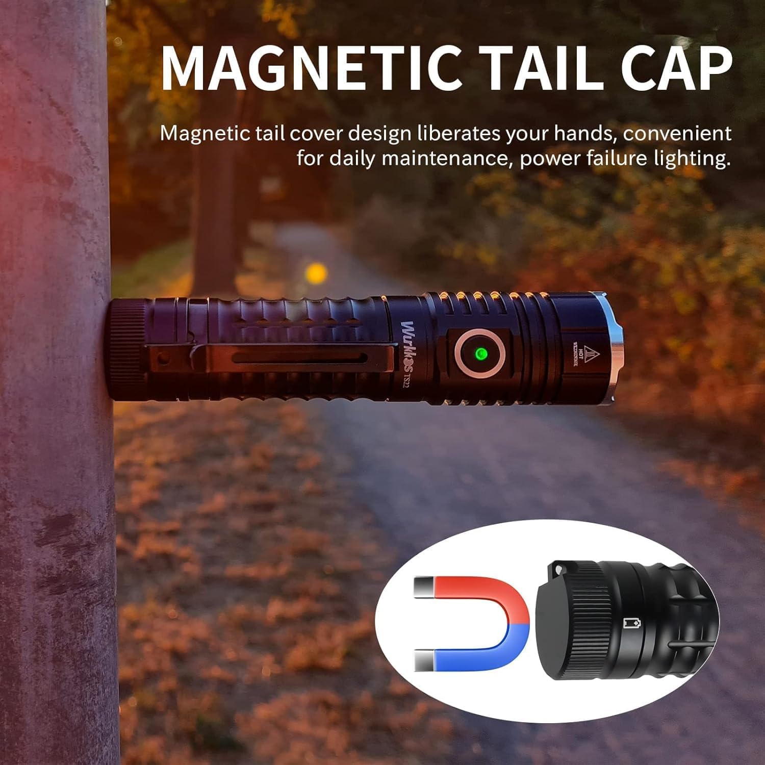 Wurkkos TS22 Flashlight High Lumen Rechargeable - 4800 Lumens Super Bright 70.3 HI LED Flashlight USB C Charging IP68 Waterproof Regulated Output for Dog Walking Ramping Emergency Hiking