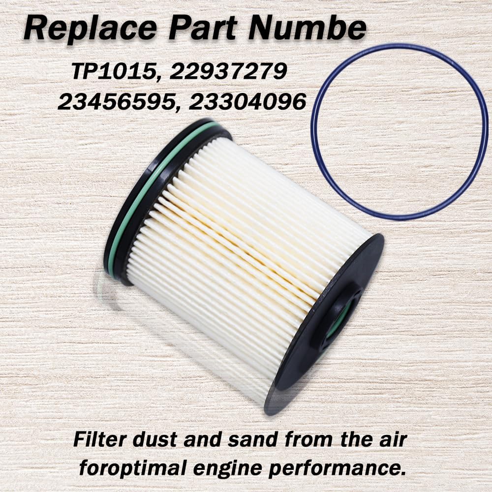 6PCS TP1015 23304096 Fuel Filter Compatible With 6.6L Duramax Diesel 2017-2024 Chevy Silverado/GMC Sierra 2500HD 3500HD, 2014-2019 Chevy Cruze Replaces 22937279, 23456595