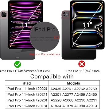 Case for iPad Pro 11 inch 4th/3rd/2nd Generation 2022/2021/2020,Grey