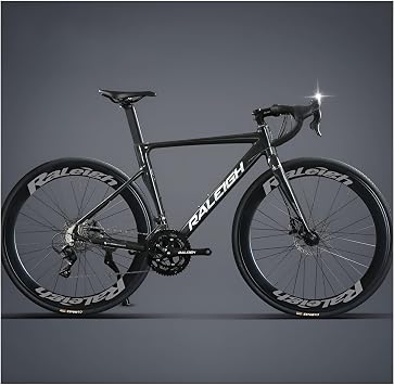 Road Cycle, 16 Speed Variable Bicycle, Aluminum Frame, Dual Control Lever, Road Bike, Exercise Bike, Drop Handle, 27.6 x 11.0 inches 700 x 28 cm, Suitable for Heights 5 ft 3.0 inches 160 cm and