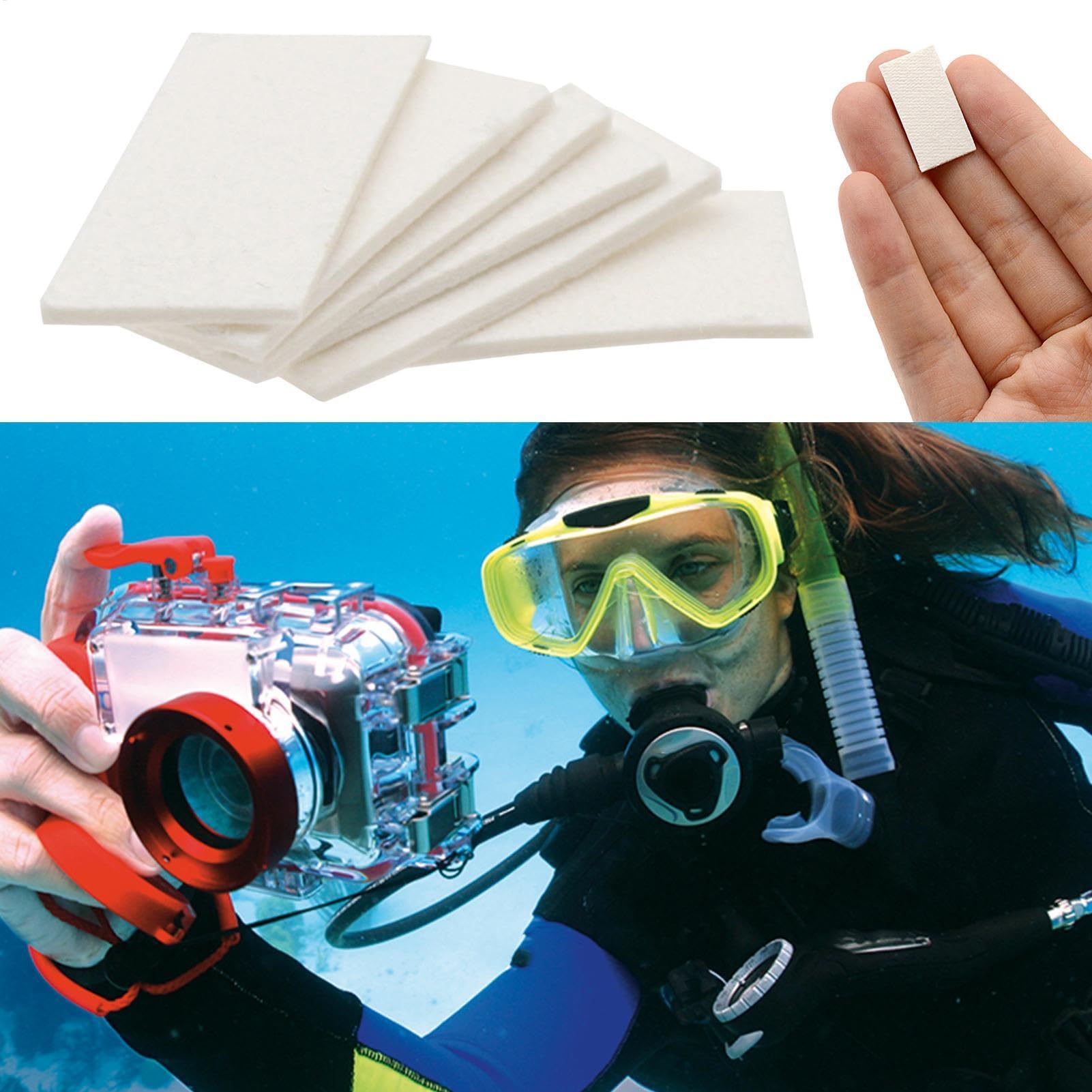 Trockeneinlage für Action – Antibeschlagfolie für Kameras | 12X Trockenstecker für tragbare Actionkameras | Wiederverwendbares Fotozubehör, leichtes Zubehör für Sportkameras