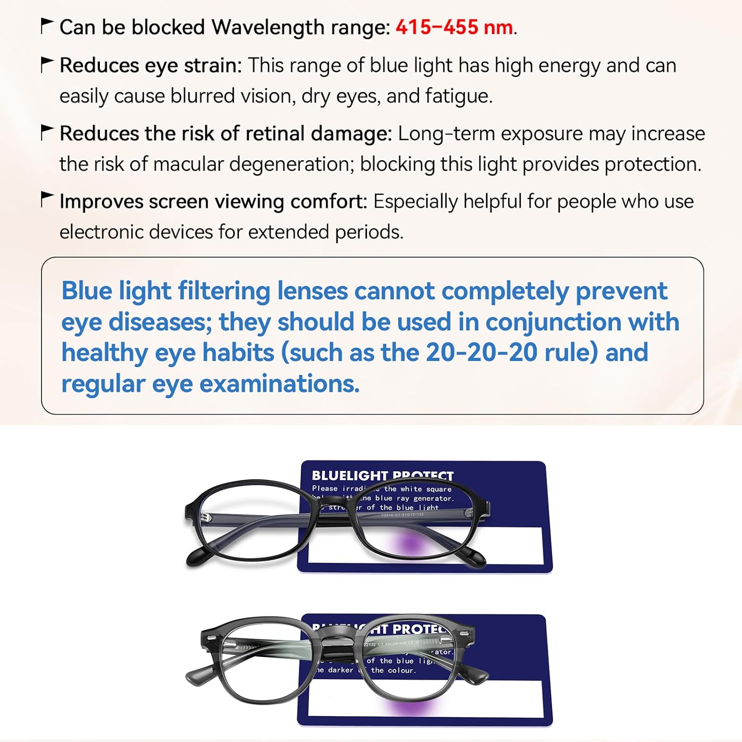 Dollger Blue Light Blocking Glasses For Woman Men Thick Frame Round Non-Prescription, pertain Computer Gaming，TV，Work