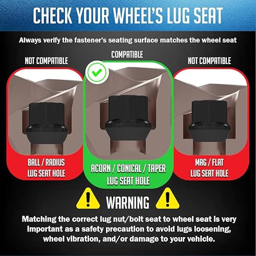 Vista 68 de Wheel Accessories Parts 20 tuercas hexagonales de 1/2"-20 roscas de 1.378 in 1.38" de largo cromadas 13/16" 0.827 in para Ford Mustang Jeep CJ
