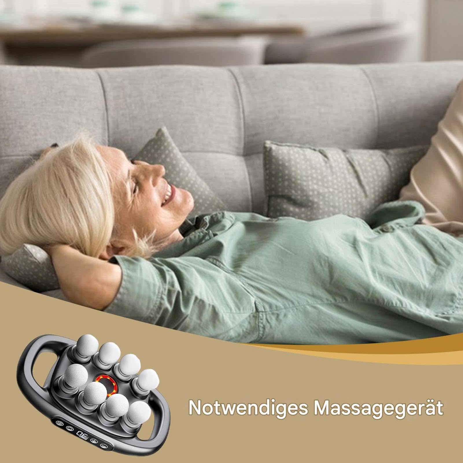 Muskel Tiefengewebsmassagegerät Geräuscharmes Design, klein und leicht | Handgerät Gesundheits- und Relaxationshilfe für zu Hause, Fitnessstudio, und andere Szenarien,