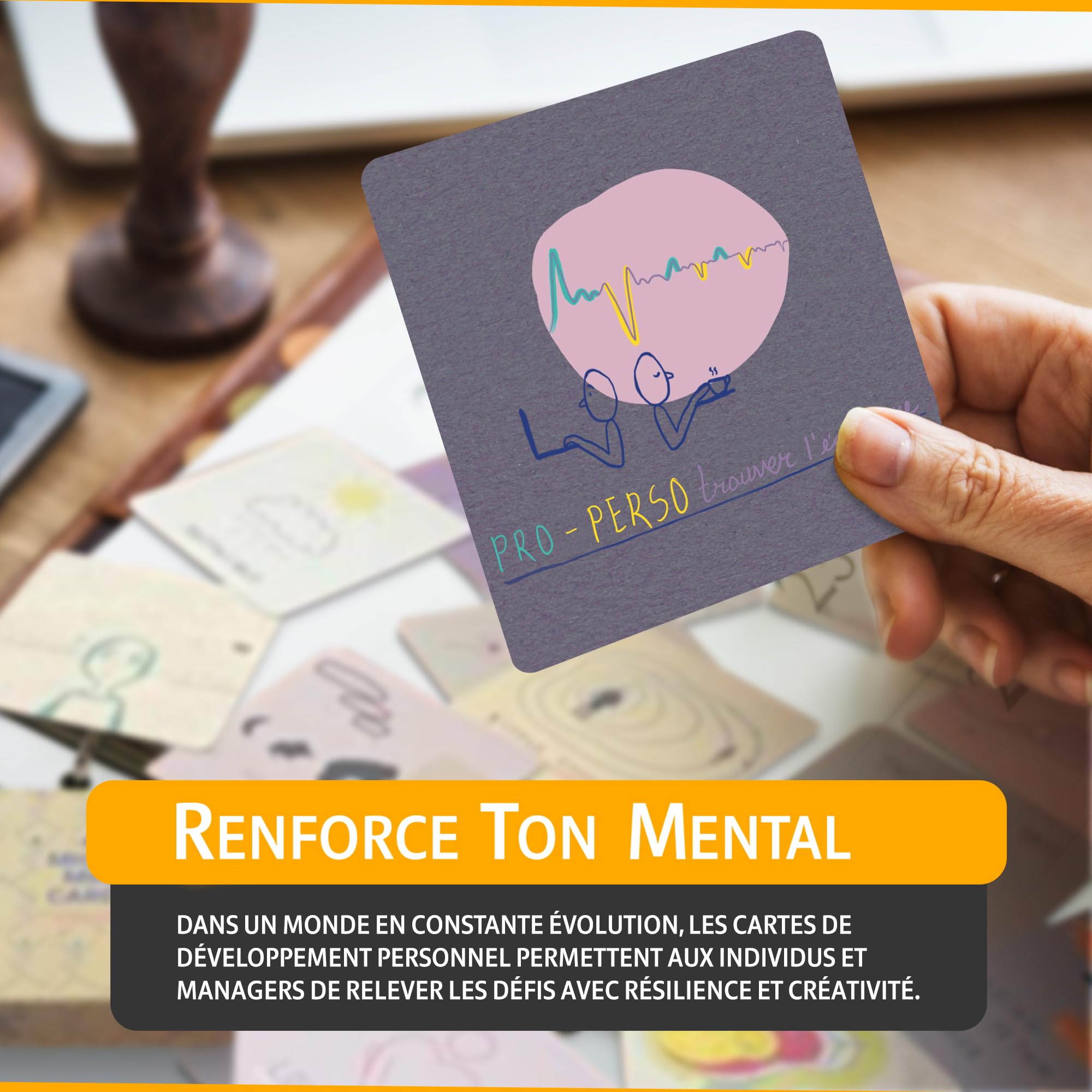 Cartes Photolangage Coaching MIGHTY MIND Développement personnel, pensée positive et intelligence émotionnelle | Cartes de coaching mental idéales pour les coachs.