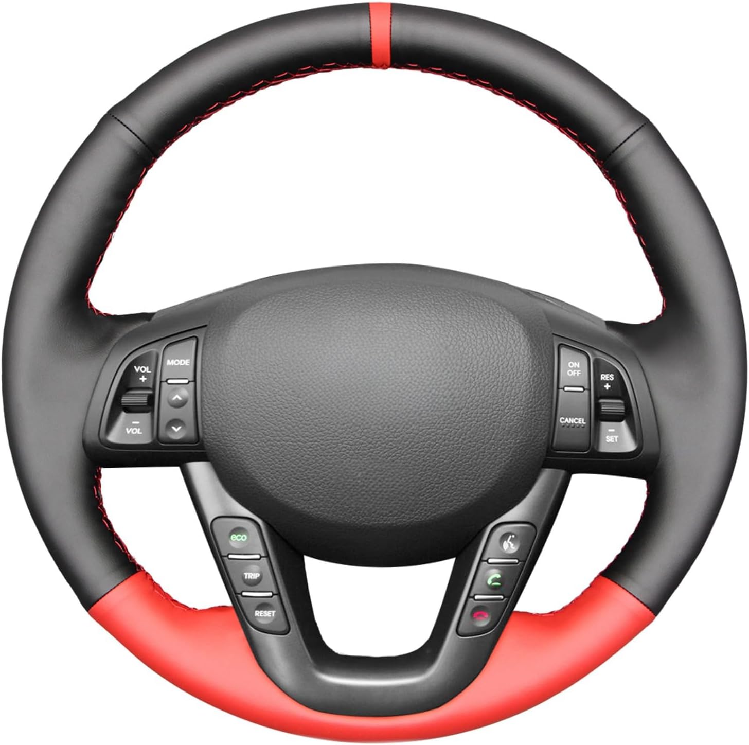 MEWANT Car Steering Wheel Cover for Kia K5 Optima 2011-2013 Steering Wheel Wrap Hand-Stitched Customized Microfiber Leather