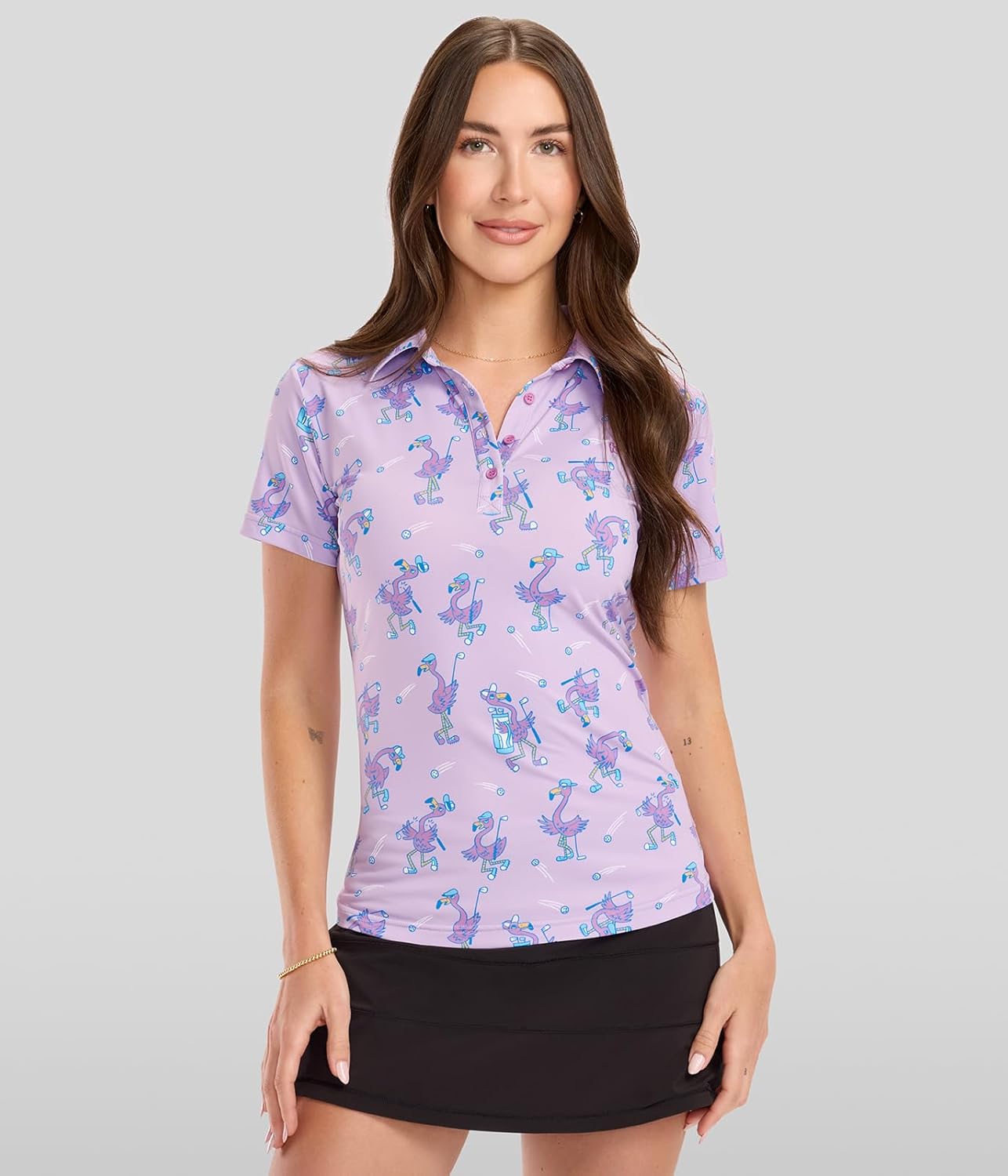 Tipsy Elves Quick Dry Women's Golf Shirt - Short Sleeve Tennis Shirts for Women - Cute Pickleball Outfits