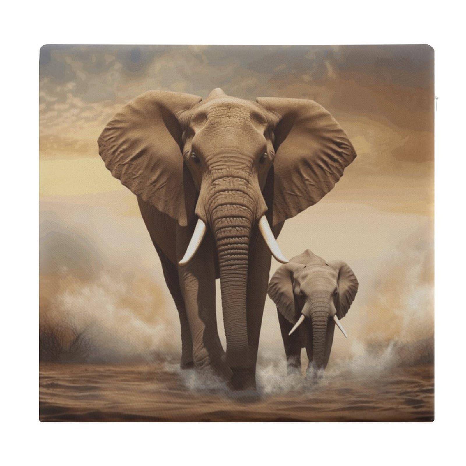 JTREHY Elephant Chair Cushions Non-Slip Bar Stool Cushions Ultra Soft Warm Memory Foam Meditation Cushion Removable Large Square Seat Cushions for Dining Chair 15x14In