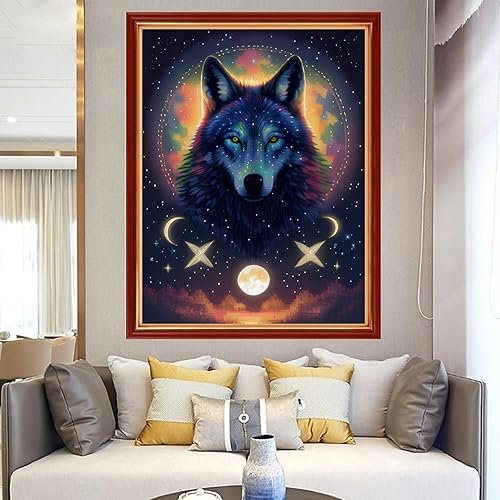 Miniatura 2 de Disxvivy Kits de bordado completo con estampado de punto de cruz, hilo de algodón de 11 quilates, kit de costura para manualidades, juego de costura