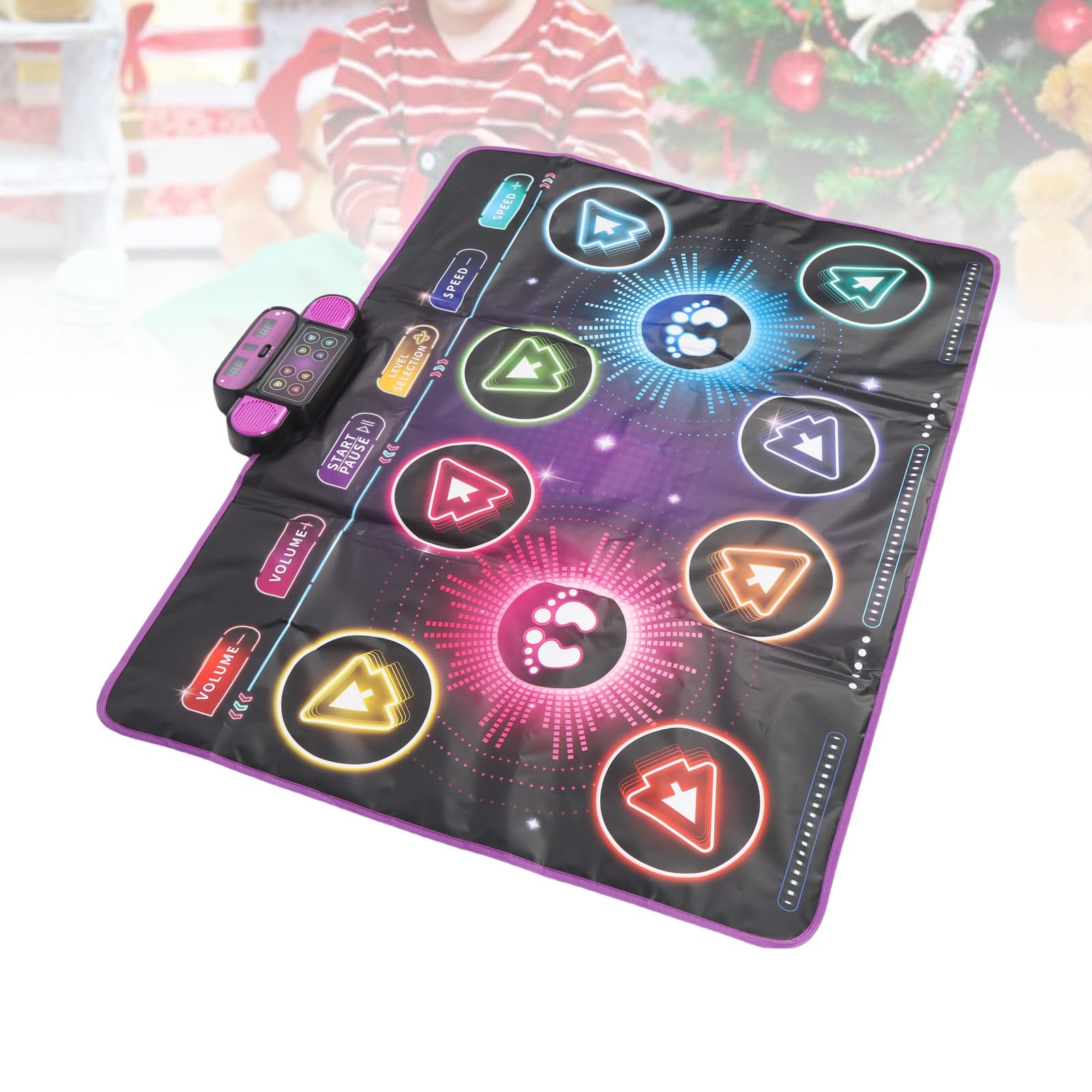 Alomejor Electronic Dance Mat Dual Player Interactive Game Pad for Kids Family Home Parties