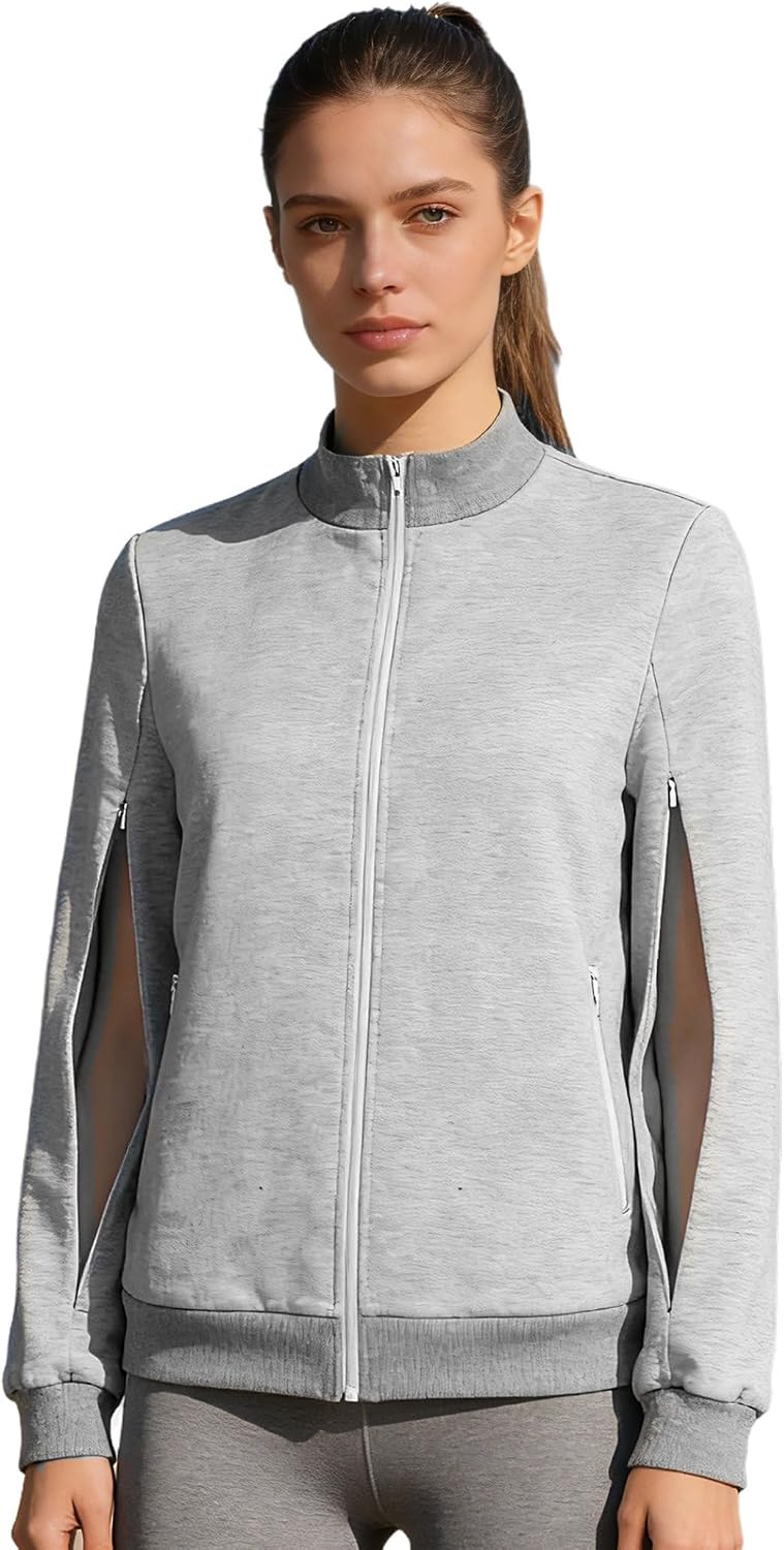 Chemo Shirts for Port Access Women Post Shoulder Surgery Clothing Sleeve Split Jackets
