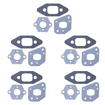 Adefol 5 Set Carburetor Carb Gasket Kit for Partner 350 351 352 370 390 for Poulan 1975 2050 2150 2550 PP220 Gas Chainsaw Saws 530 06 96-08
