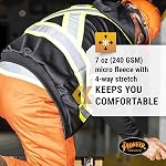 Pioneer Hi Vis Safety Hoodie - Zip-Up Style With Reflective Tape - Detachable Hood