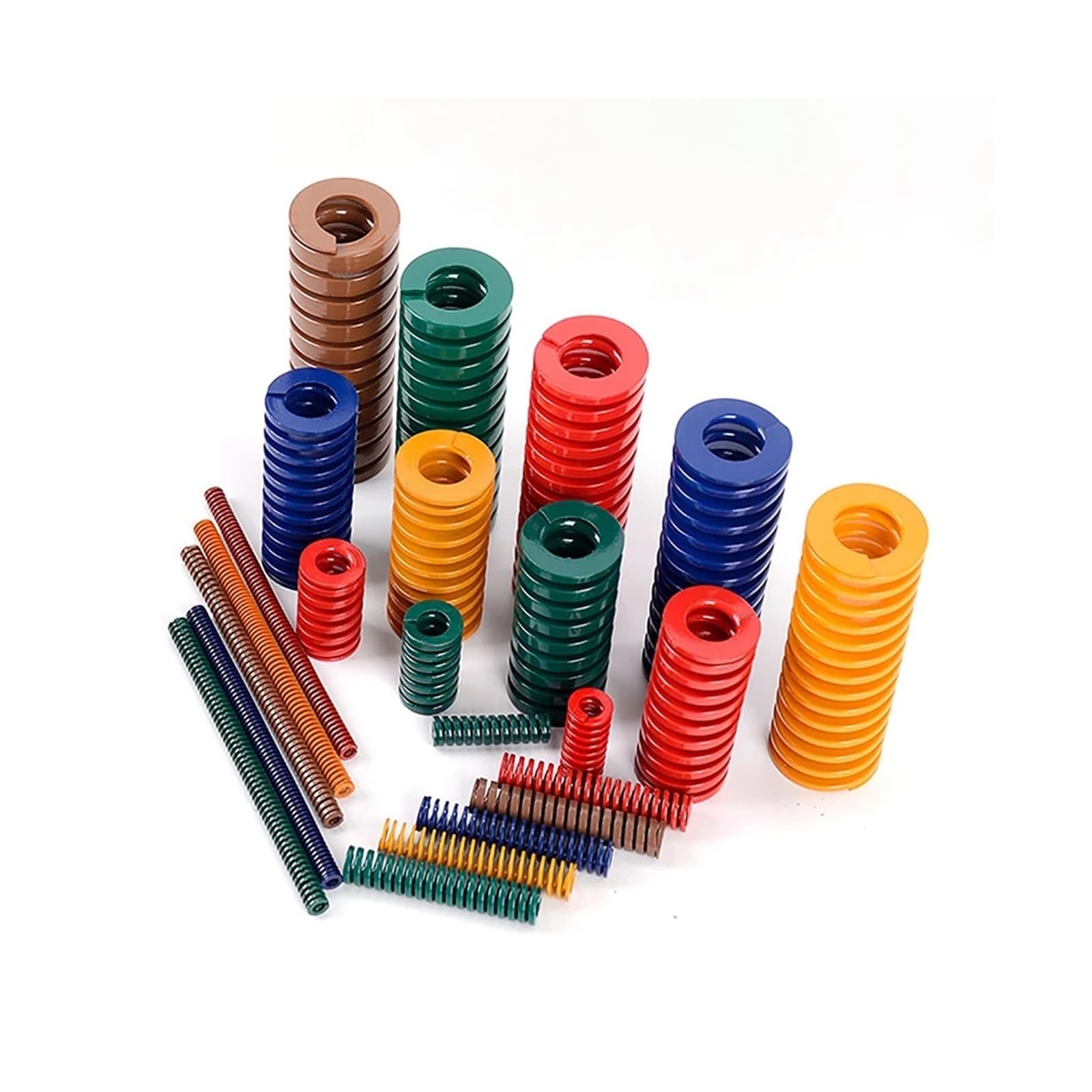 Lot de 2 ressorts compression jaunes 65Mn, durables, for estampage en spirale(65mm,20mm (ID 10mm))