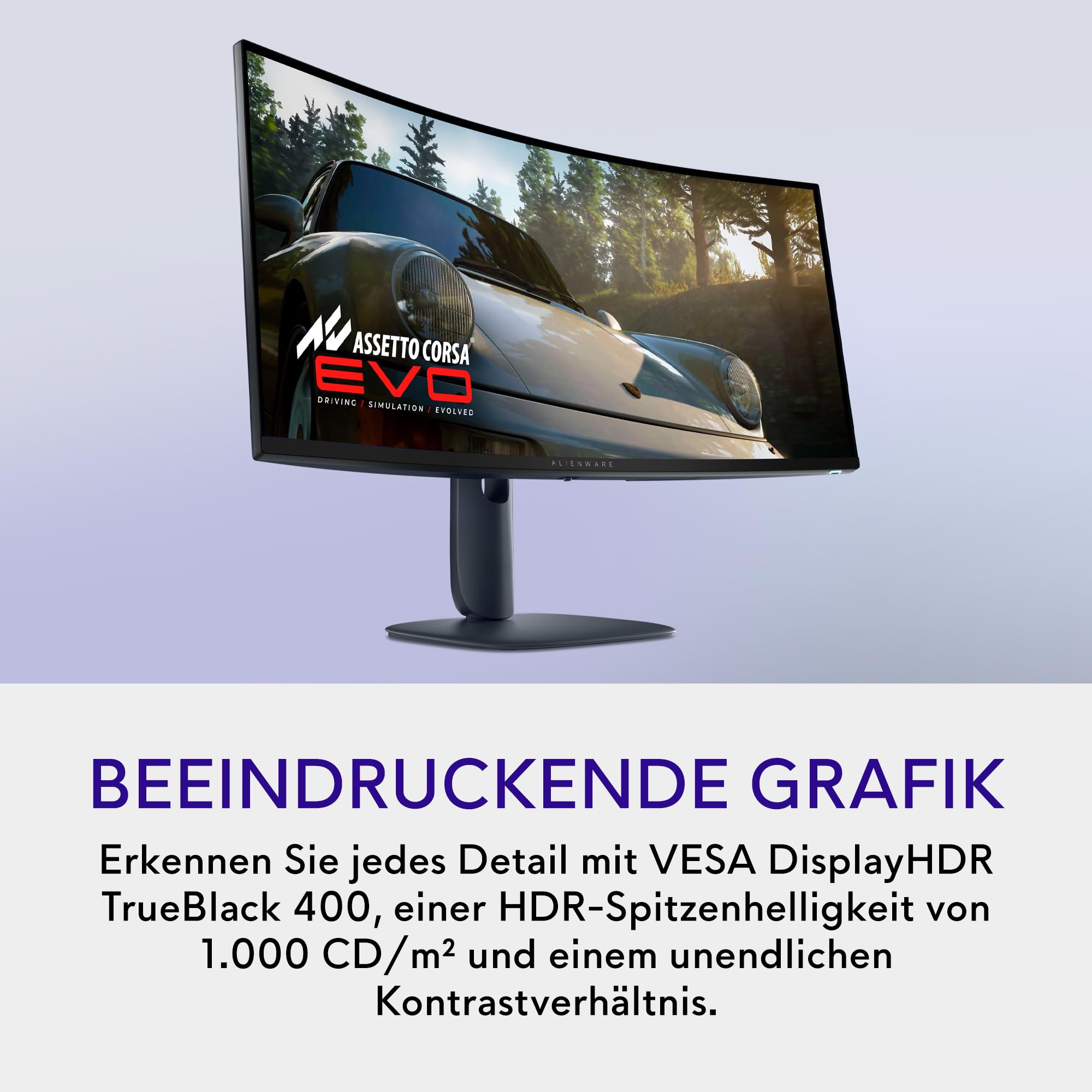 Alienware AW3425DW 34" WQHD 240Hz QD OLED Gaming Monitor, 21:9 1800R Curved, 0.03ms, G-SYNC, FreeSync Premium Pro, HDR True Black 400