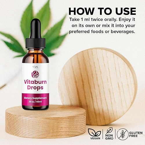 Miniatura 5 de Vita Burn Drops Suplemento de apoyo vitamínico saludable (1 paquete) - Fórmula avanzada, líquido Vitaburn 24 horas, revisiones de energía y fuerza