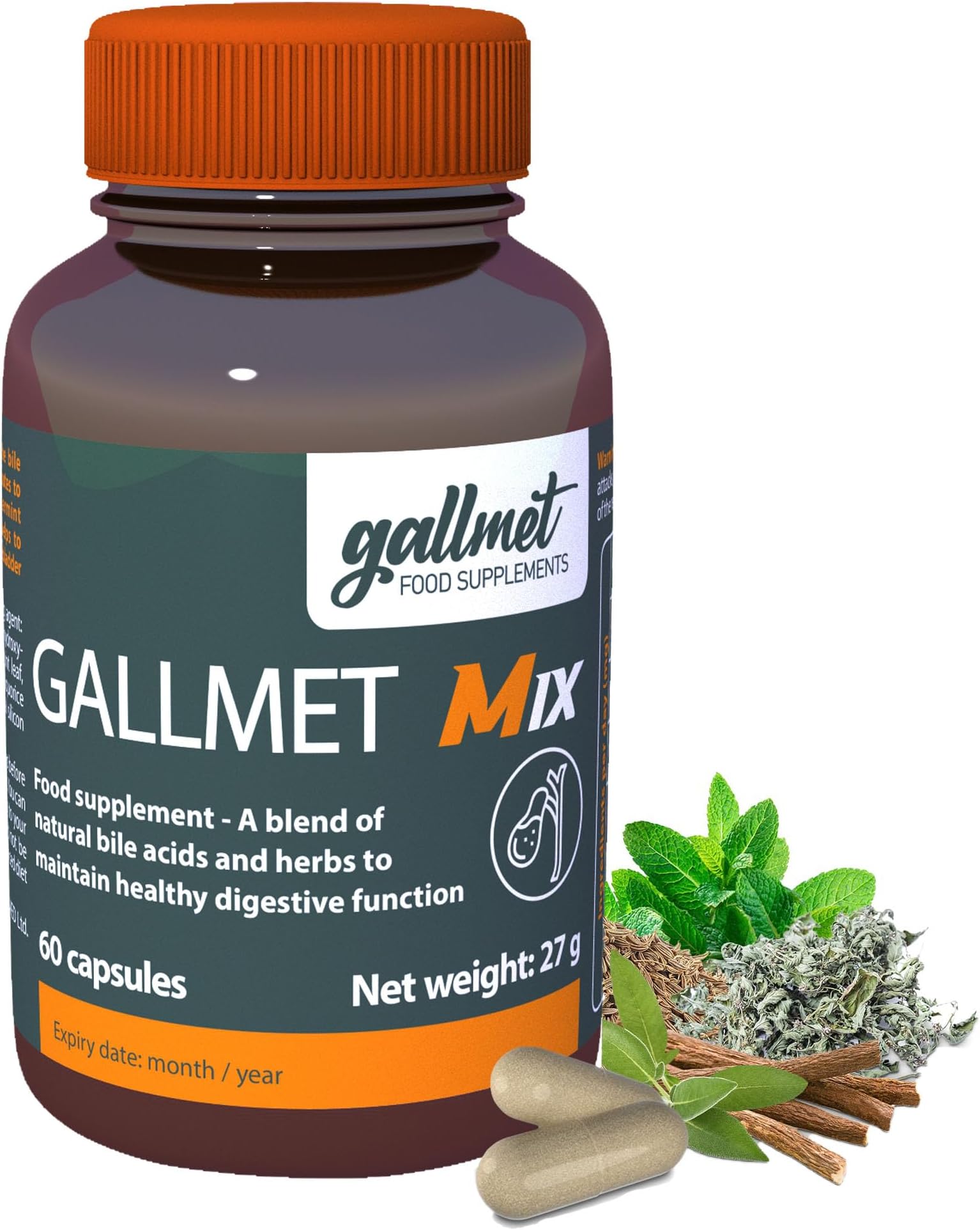 M 60 capsules - A blend of natural bile acids and herbs to maintain healthy digestive function