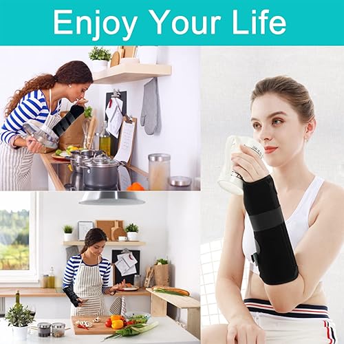 Miniatura 9 de TANDCF - Muñequera unisex para antebrazo y muñeca de doble fijación para túnel carpiano, férulas ajustables para inmovilizador de antebrazo