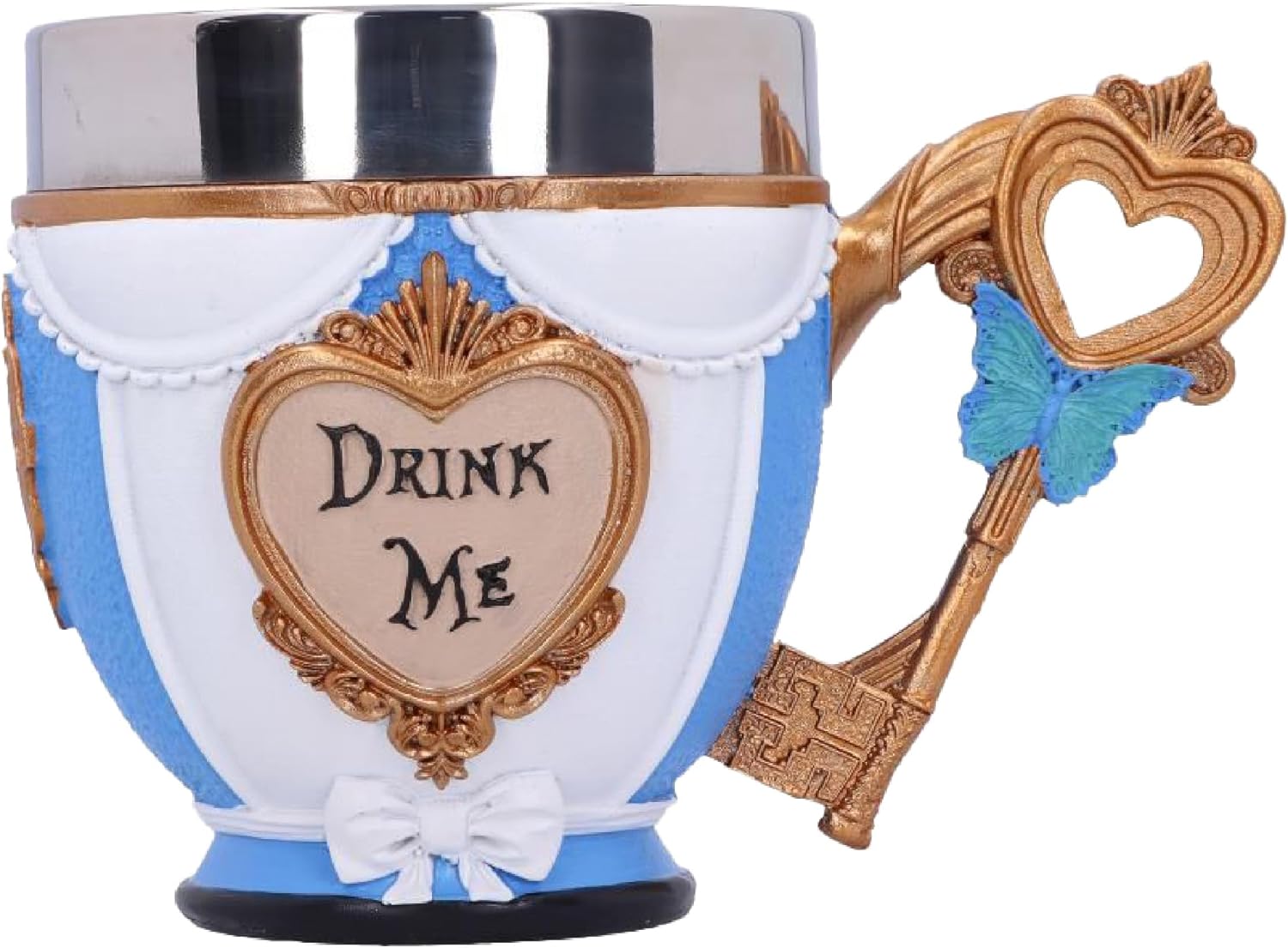 Nemesis Now Alice in Wonderland Inspired Tea Cup, Hand-Painted Resin, Pinkys Up Drinkware, Collectible Coffee Mug - Alice