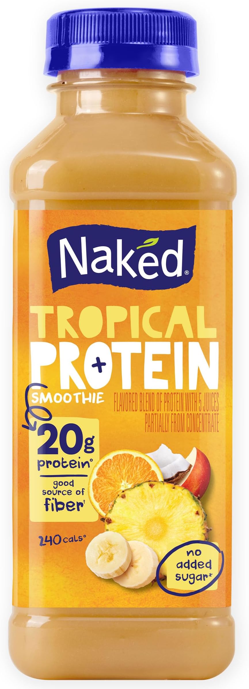 Naked Juice Protein Zone Flavored 100% Juice Smoothie Blend, 15.2 Fl Oz