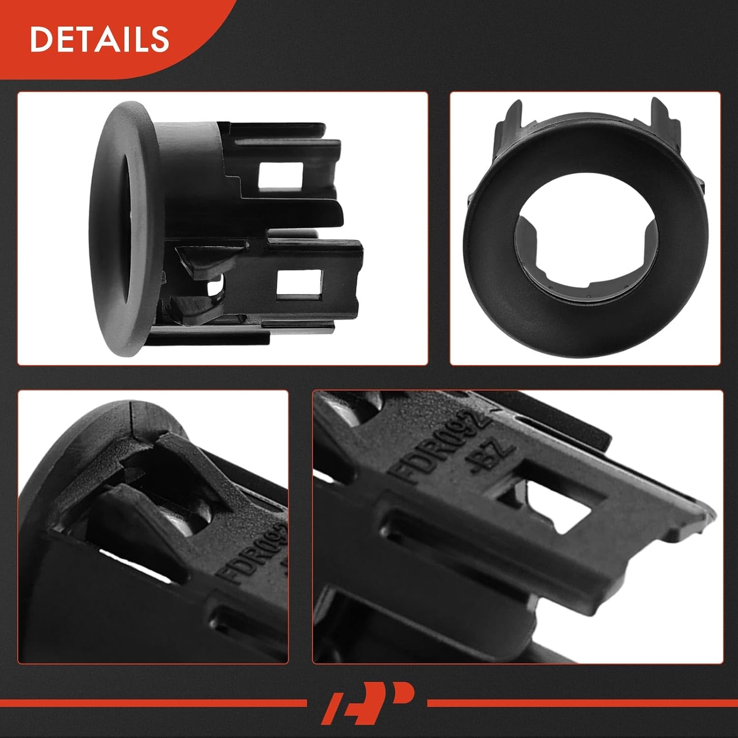 A-Premium Rear Left Parking Assist Sensor Retainer Bezels | Compatible with Ford Models - E-Transit 2022-2023, Transit-150/Transit-250/Transit-350 2020-2023, Transit-350 HD 2020-2023