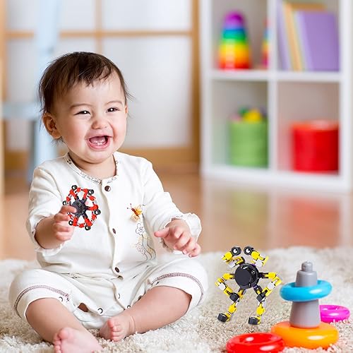 Miniatura 5 de Juguetes transformables para la punta del dedo giroscopio mecánico juguete de mano creativo juguete giratorio para aliviar el estrés robot