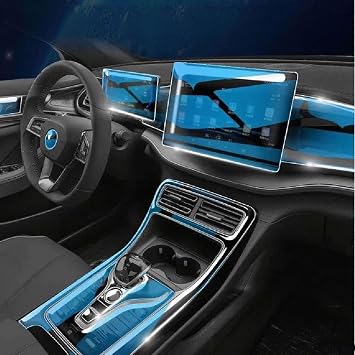 for BYD Qin Plus 2024 2023 Gearbox Panel Navigation Screen Automotive Interior TPU Protective Film Anti-Scratch Sticker.