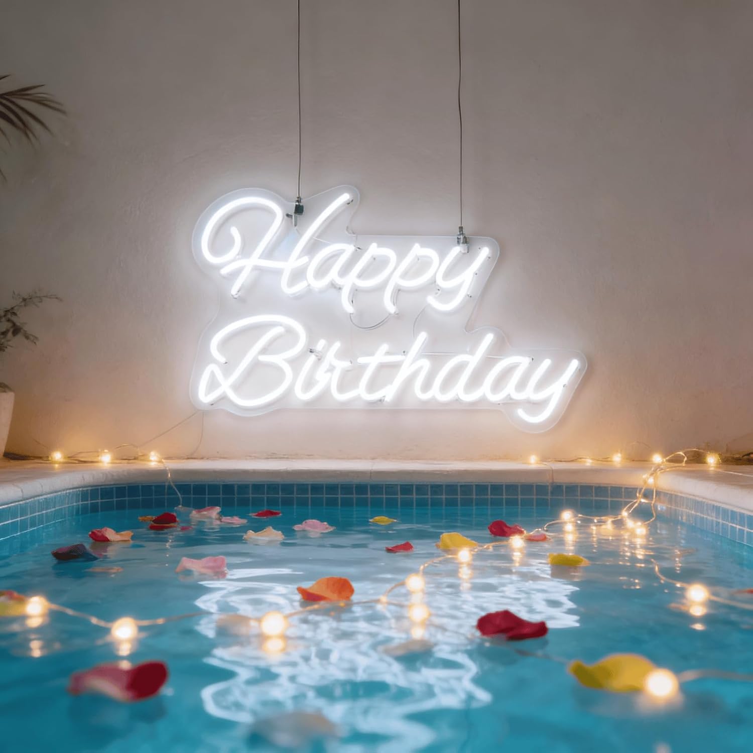 Happy Birthday Neon Sign for Wall Decor, 16.54 x 9.06 Inch USB Powered LED Light up Sign, Birthday Party LED Signs for Backdrop All Birthday Party Decoration - Image 7
