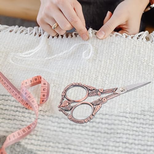 Miniatura 3 de Lurrose Tijeras de costura vintage para bordar, manualidades, trabajo, uso diario