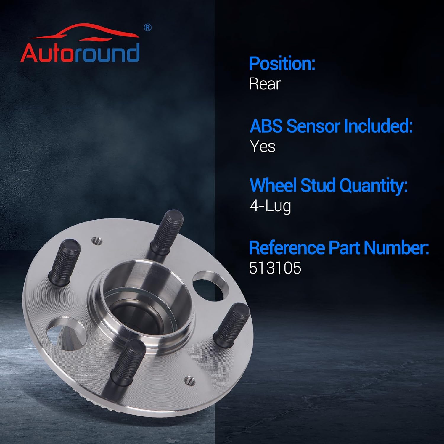 Rear Wheel Bearing Hub Assembly Honda Civic/Acura Integra 4 Lug w/ABS Set of 2