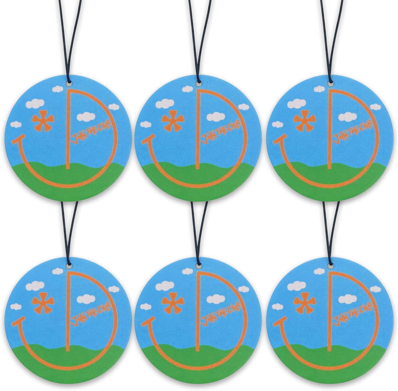 Join the Club Natural Car Air Freshener Hanging 6 Pack
