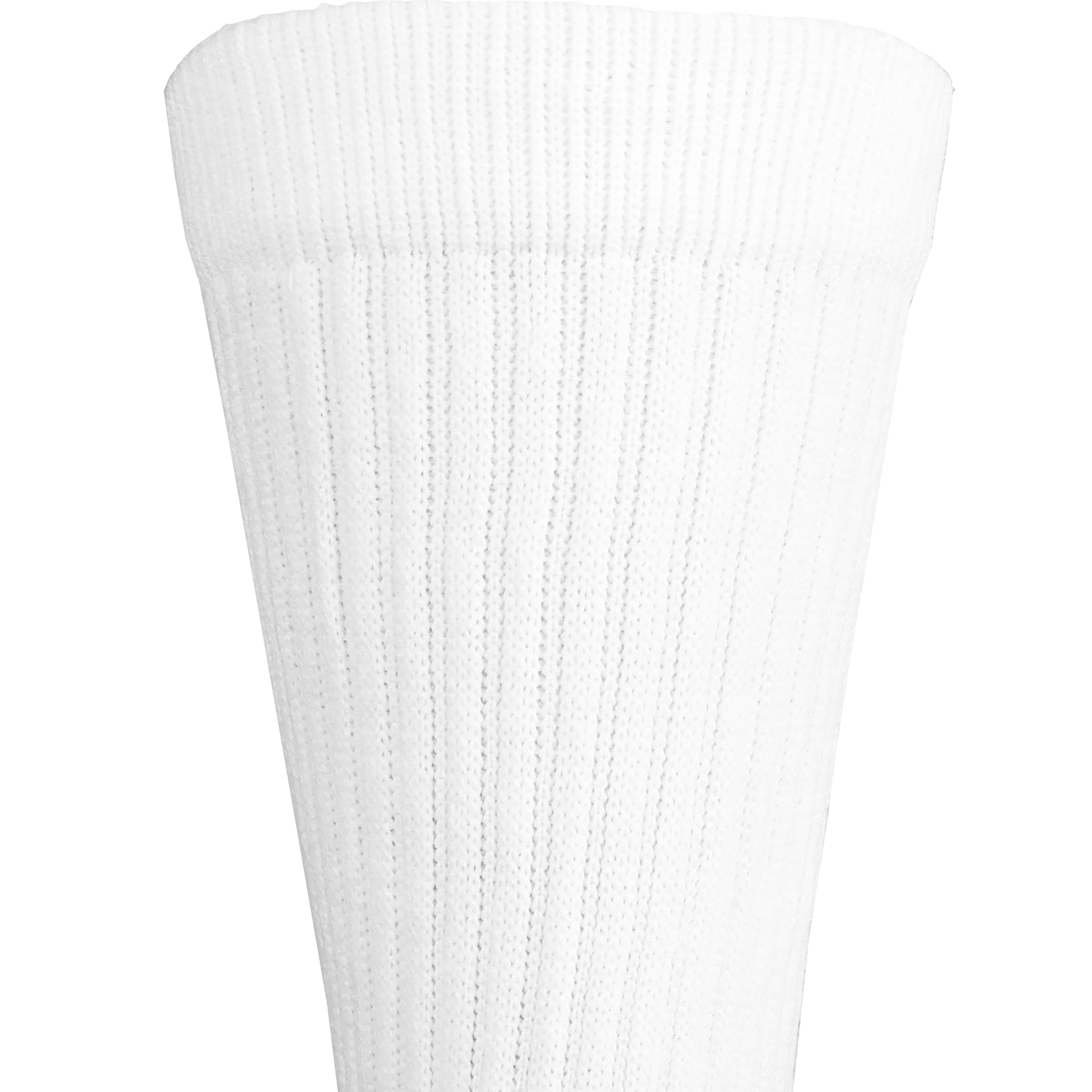 Champion Calcetines de compresión para hombre, 15-20 mmHg, ajuste atlético, longitud media pantorrilla, calcetines deportivos, color blanco, XL
