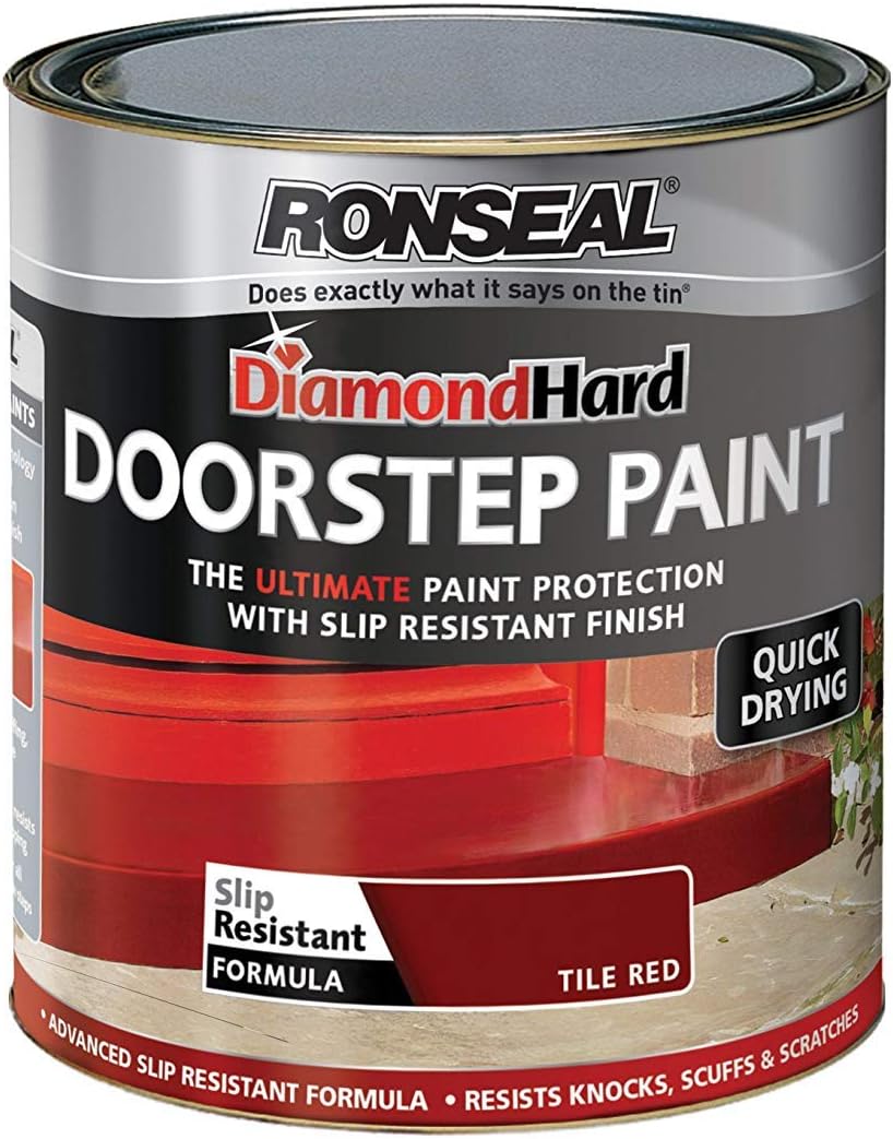 Ronseal DHDSPR250 Diamond Hard Doorstep Paint Red 250ml