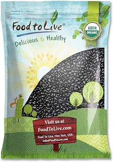 Organic Black Turtle Beans, 10 Pounds – Non-GMO, Whole Dried Beans, Sproutable, Vegan, Kosher, Bulk. Great Source of Plant Based Protein, Fiber. Great for Bean Soup, Salads, Chili. Product of the USA.
