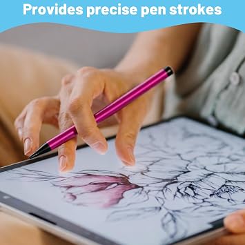 4 Pcs Stylus Pens for Touch Screens,Touch Screen Pen with Dual Tips, Universal Pen for Tablet & Phone Pen, Capacitive Stylus for Ipad/Iphone/Samsung Galaxy (4 Colours)