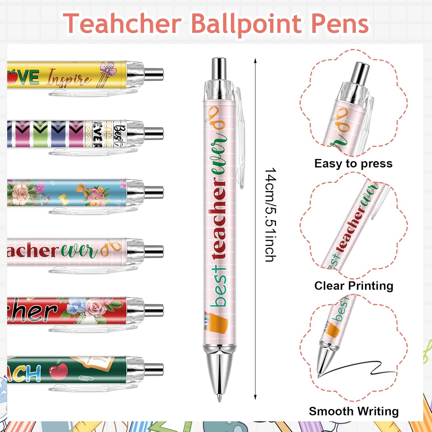 48 Pcs Teacher Appreciation Gifts In Bulk Teacher Survival Kit Makeup Bags,Sticky Notepads and Pens Thank You Gifts for Coworker Employee Teacher’s Day Office Supplies