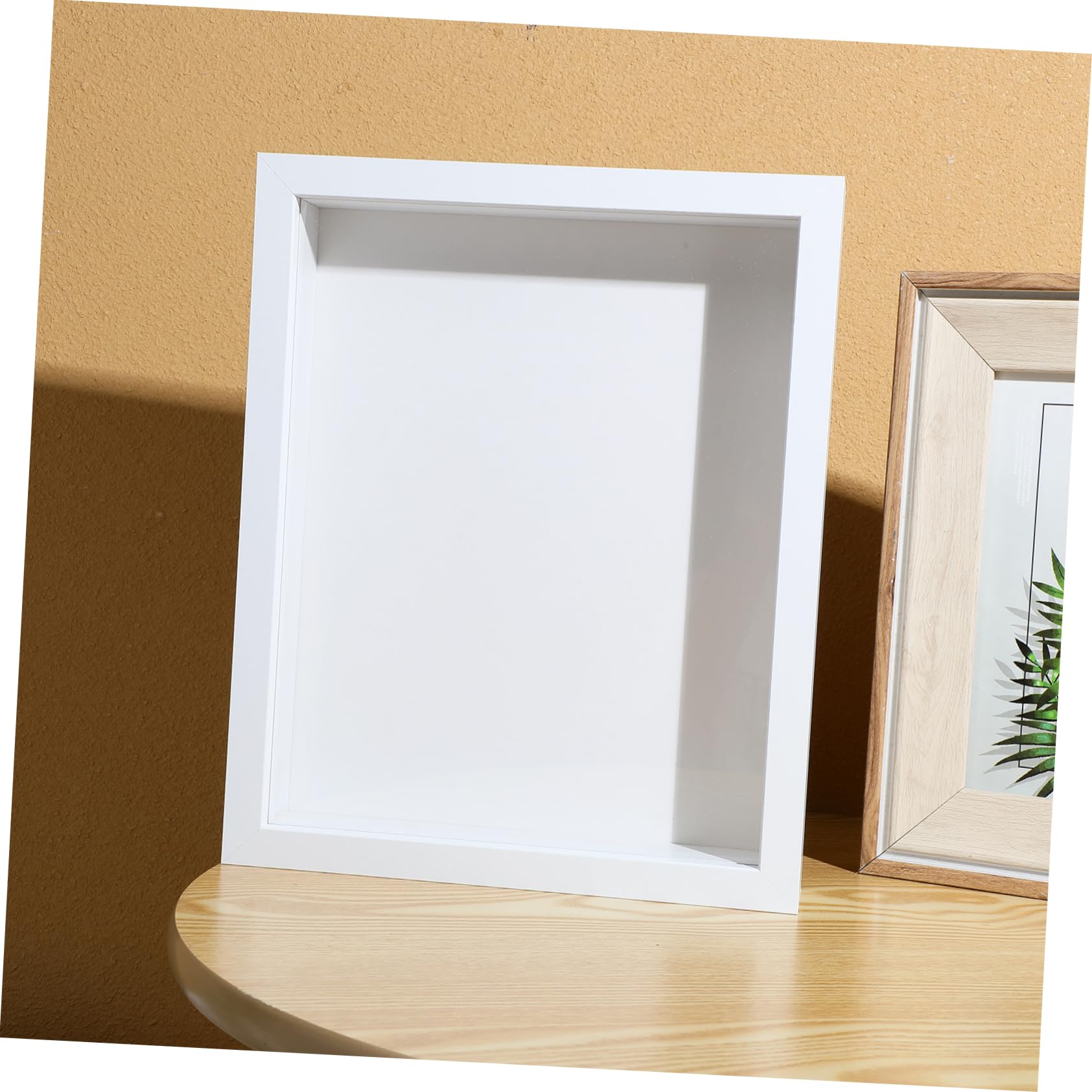 iplusmile Cornice 3d Specimen Frame Design Unico per Fiori Secchi e Foto 2 Pezzi in Legno Bianco per Ricordi di Matrimonio e Anniversari