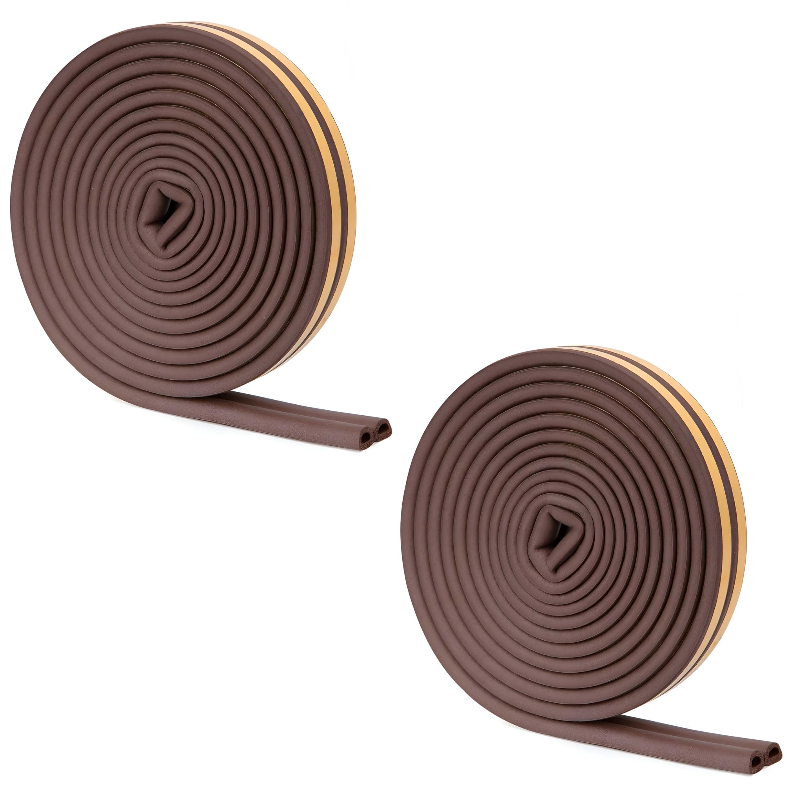Plantex Window Seal Tape for Perimeter/Door Strip/DIY 3M Self Adhesive/Soundproof & Weatherproof Strip - Pack of 2 (D Shape, 18Feet, Brown) (B0DBLHYYBB) Amazon Price History, Amazon Price Tracker
